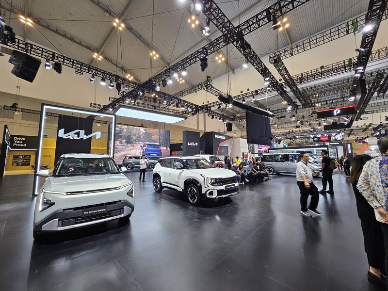 지난 29일 인도네시아 탕그랑시에서 개최된 '가이킨도 인도네시아 국제 모터쇼(GIIAS) 2026'의 기아 부스. 사진=아울리아 마울리다 함다니 통신원