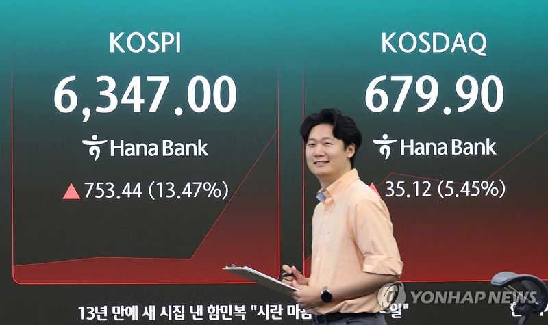 10% 이상 폭등한 주가…양 시장에 매수 사이드카 (출처=연합뉴스)