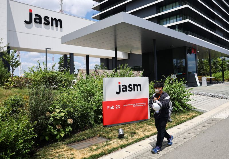 지난달 31일 일본 구마모토현 키쿠요마치에서 촬영된 JASM 본사. JASM은 대만 TSMC의 자회사로 TSMC 구마모토 공장의 운영을 담당하고 있다.로이터연합뉴스