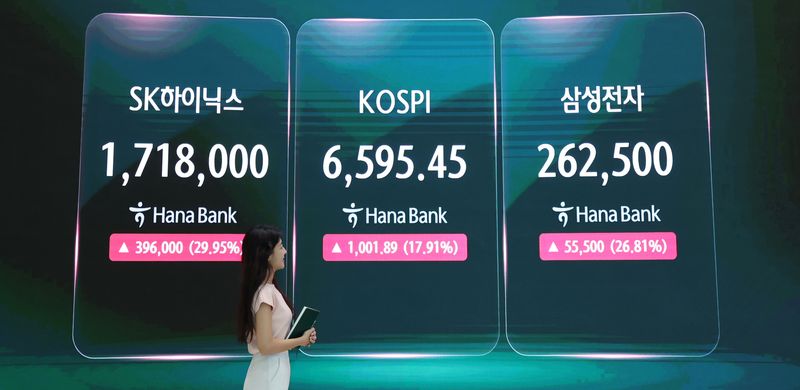 코스피 17.91% 폭등해 6595.45…SK하닉 첫 상한가 마감 2026.7.31 ⓒ 뉴스1 박지혜 기자