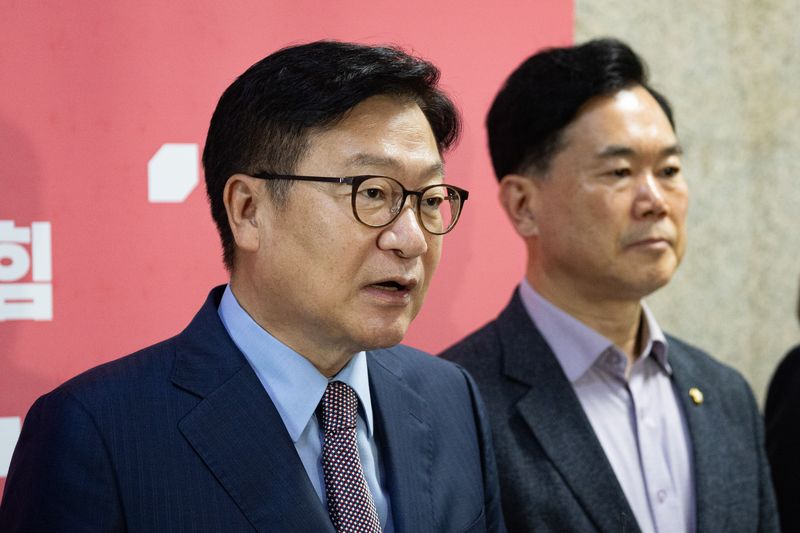 정점식 국민의힘 원내대표가 31일 서울 여의도 국회에서 현안 관련 브리핑을 하고 있다. 뉴스1