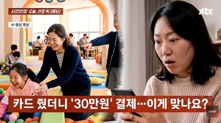 JTBC '사건반장'에서 9세 딸을 친구 엄마에게 맡긴 뒤 건넨 카드에서 30만원이 결제되고, 이후 총 60만원이 넘는 금액이 사용됐다는 사연이 전해져 논란이 되고 있다. 사진=JTBC '사건반장', 뉴시스