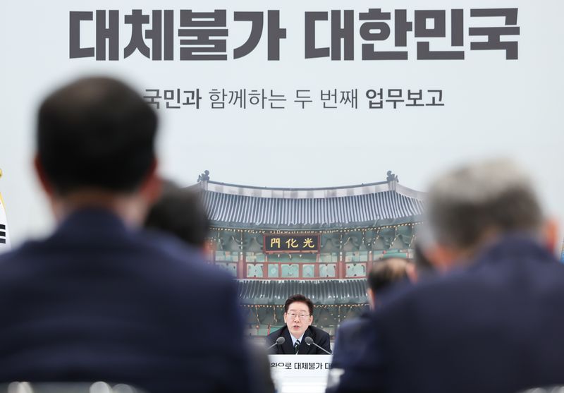 이재명 대통령이 16일 청와대 영빈관에서 열린 국토교통부, 농림축산식품부, 해양수산부 2차 업무보고에서 발언을 하고 있다. 2026.7.16 ⓒ 뉴스1 이재명 기자