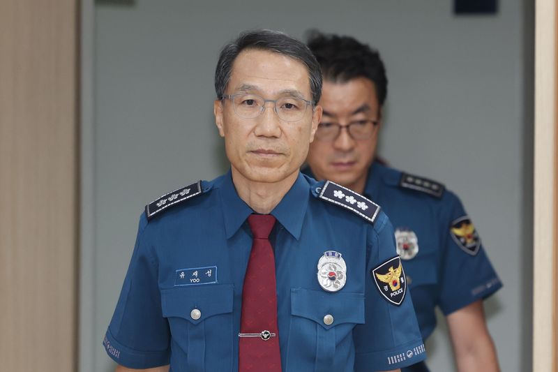 지난 4일 유재성 경찰청장 직무대행이 서울 서대문구 경찰청에서 열린 전국 경찰 지휘부 화상회의에 참석하고 있다. 뉴시스