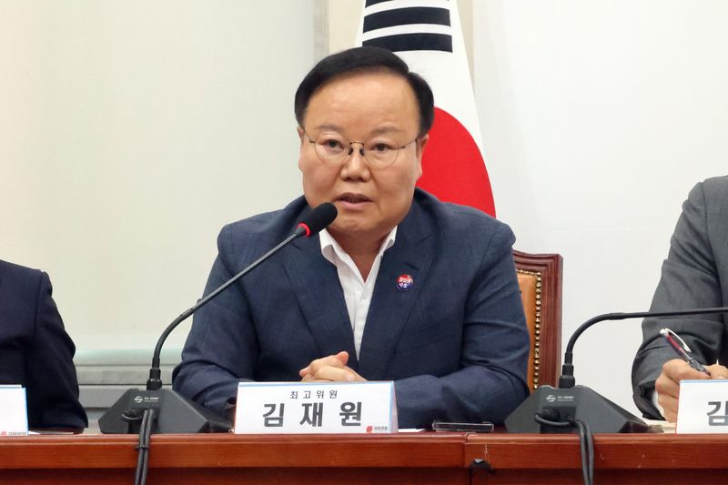 김재원 국민의힘 최고위원이 7월 30일 여의도 국회에서 열린 최고위원회의에서 발언 하고 있다. 사진=박범준 기자