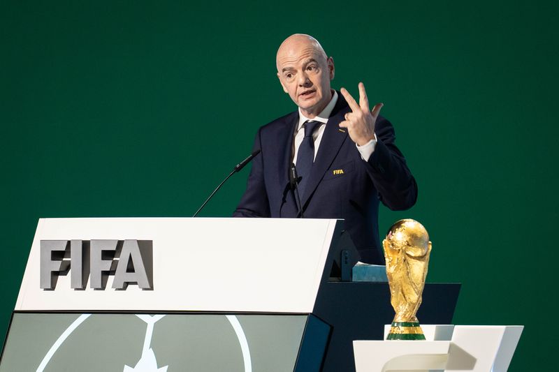 [밴쿠버=AP/뉴시스] 잔니 인판티노 국제축구연맹(FIFA) 회장. 2026.04.30.