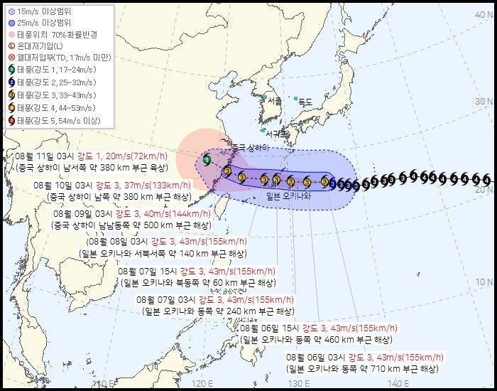 고기압 못뚫은 태풍…오늘 낮 서울 39도 등 서쪽 기록적 폭염