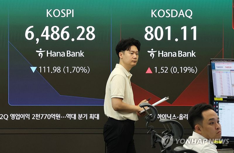 하락 출발한 코스피 (출처=연합뉴스)