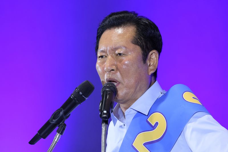 정청래 더불어민주당 당 대표 후보. ⓒ 뉴스1 신웅수 기자
