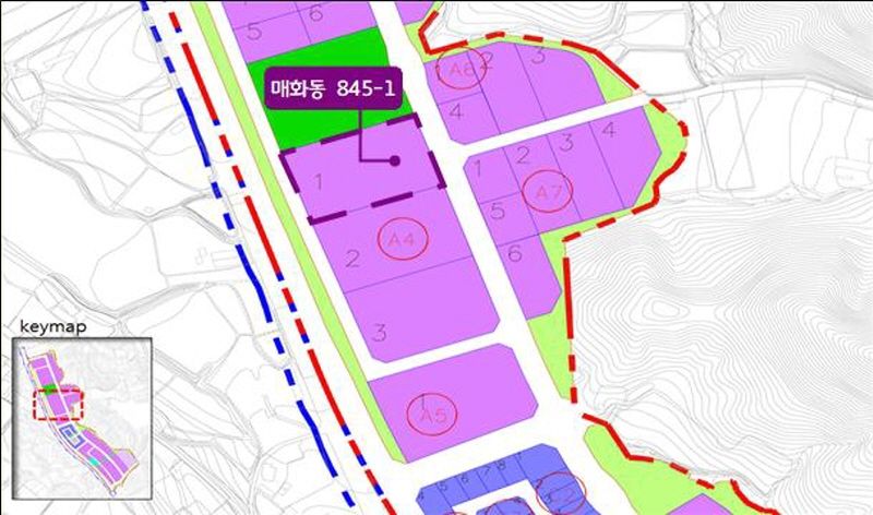[시흥=뉴시스] 매각 절차에 들어간 시흥 매화 일반산업단지 내 산업시설용지 1필지 위치도. (위치도=시흥시 제공). 2026. 08. 09. photo@newsis.com