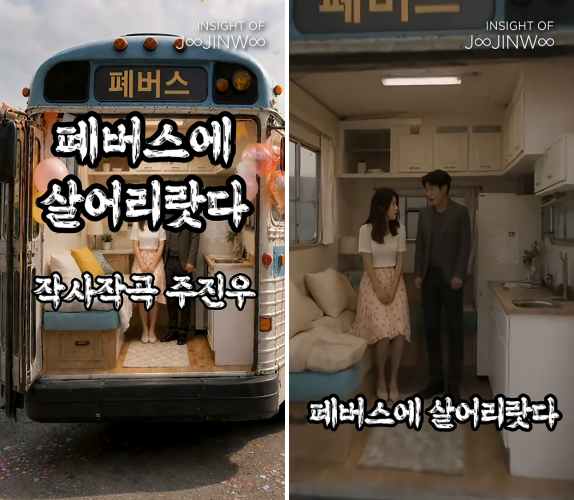 지난 7일 더불어민주당 황희 의원이 '버스 하우스' 아이디어를 제안한 뒤 온라인엔 황 의원의 제안을 풍자하는 이미지가 잇따라 등장했다. 사진은 국민의힘 주진우 의원이 생성형 AI를 활용해 '폐버스에 살어리랏다'라는 뮤직비디오를 만들어 유튜브에 올린 숏츠 영상. /사진=유튜브 캡처