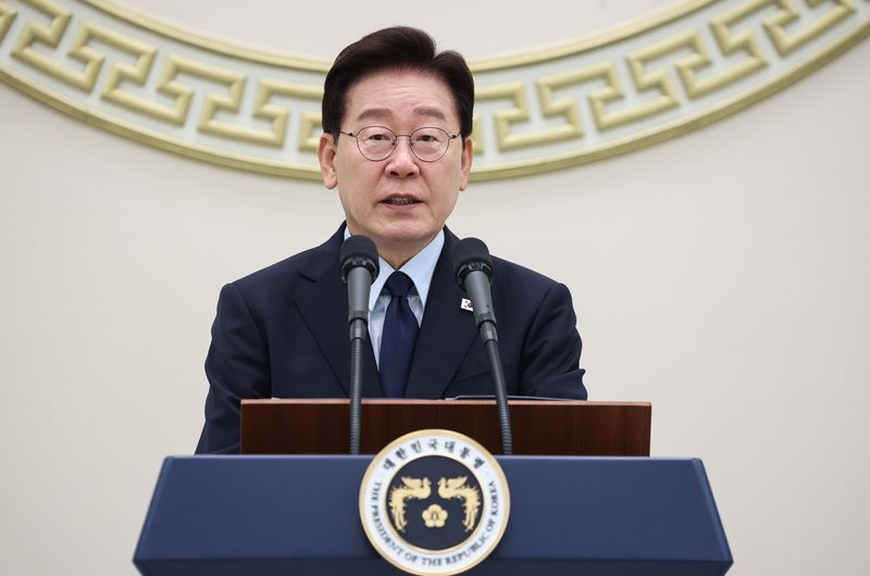 이재명 대통령이 지난 7일 청와대 영빈관에서 열린 진실화해위 3기 출범 계기 국가폭력 피해자 위로 오찬에서 발언을 하고 있다. (청와대통신사진기자단) 2026.8.7 ⓒ 뉴스1 이재명 기자