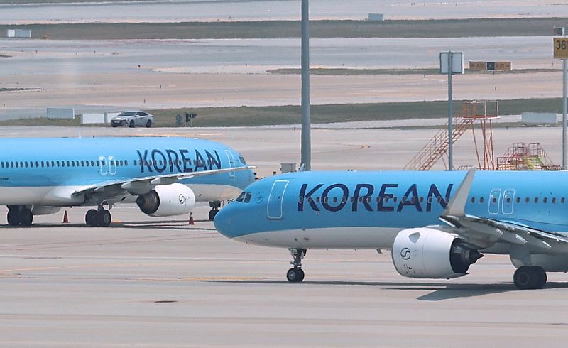 인천국제공항에서 대한항공 여객기가 대기하는 모습. 2026.6.16 ⓒ 뉴스1 구윤성 기자