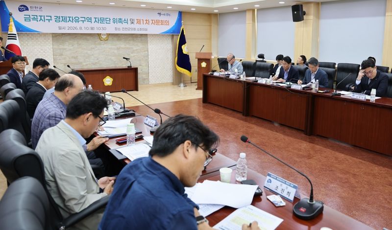 진천군, 금곡지구 경제자유구역 지정 전문가 자문단 회의.(진천군 제공. 재판매 및 DB금지)/뉴스1