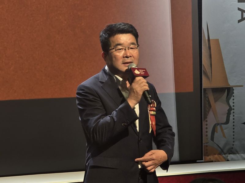 10일 서울창작연극센터에서 진행된 '2026 서울어텀페스타' 기자간담회에서 송형종 서울문화재단 대표이사가 인사말을 하고 있다. 2026.08.10 ⓒ 뉴스1 김정한 기자