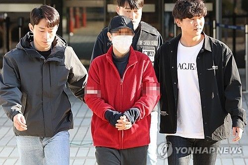 영장심사 마친 한동훈 장관 협박 남성 (출처=연합뉴스)