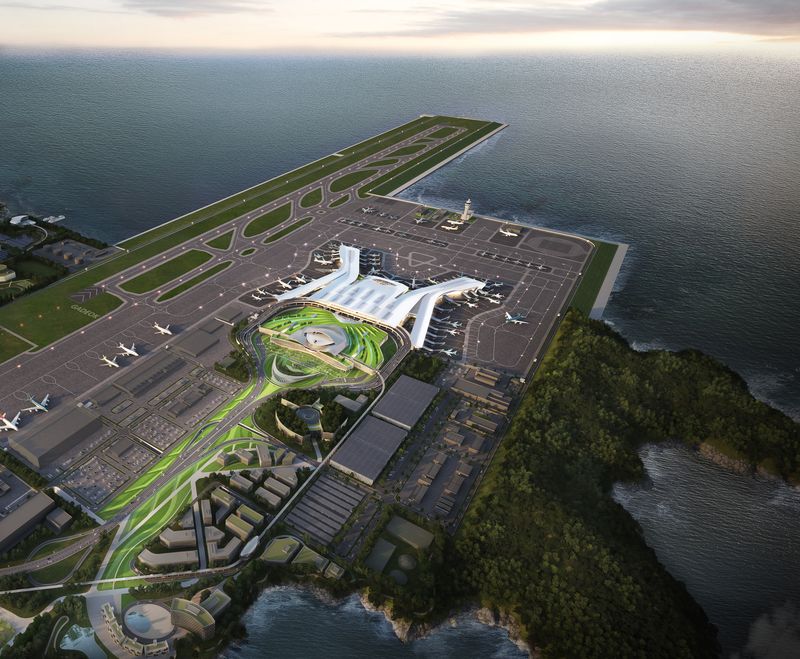 가덕도신공항 여객터미널 조감도. 가덕도신공항건설공단 제공