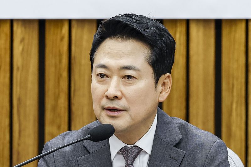 장동혁 국민의힘 대표가 12일 서울 여의도 국회에서 열린 '보완수사권 폐지로 인한 여성안전 공백, 누가 국민을 지킬 것인가?' 토론회에서 발언하고 있다. 뉴시스