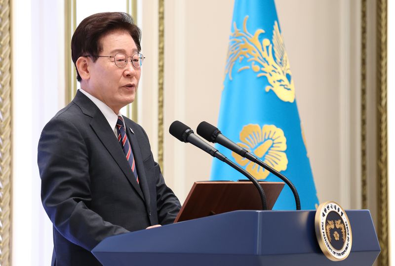이재명 대통령이 13일 청와대에서 열린 국가유공자 및 보훈 가족 초청 오찬 행사에서 발언을 하고 있다. 청와대통신사진기자단