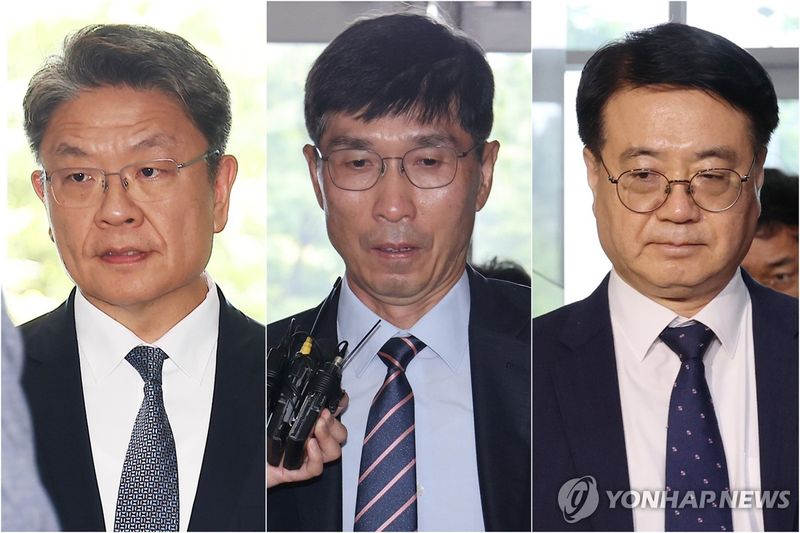 이시원 전 공직기강비서관, 임기훈 전 국방비서관, 최주헌 전 경북경찰청장. 연합뉴스