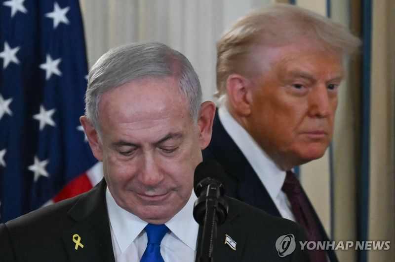 베냐민 네타냐후 이스라엘 총리(왼쪽)와 도널드 트럼프 미국 대통령.연합뉴스