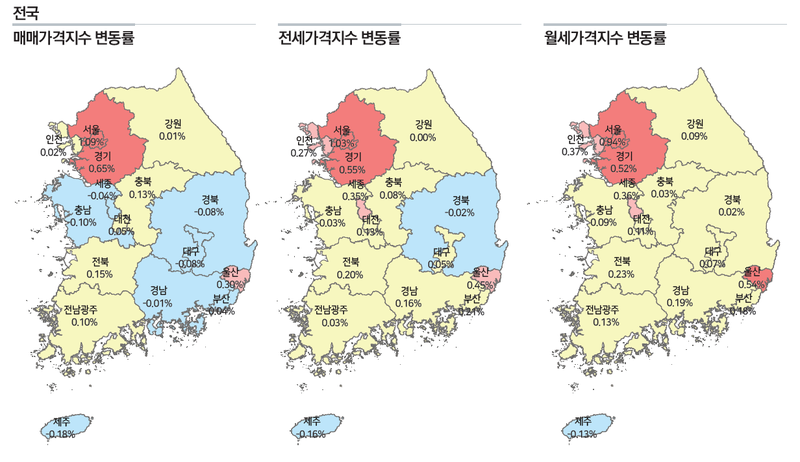 서울 집값 한달간 1% 넘게 올라…성북·노원 상승세 두드러져