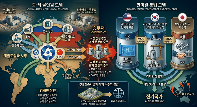 SMR 시장, '한미일 분업'과 '중러 올인원'의 대결[이유범의 에코&amp;에너지]