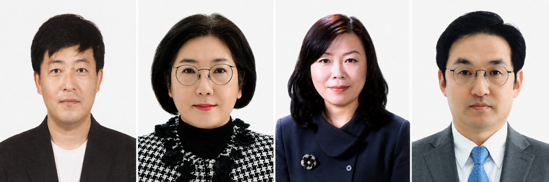 제주도 미래산업·기후에너지 등 주요 정책 분야 간부. 왼쪽부터 장철원 미래산업국장, 조선희 기후에너지국장, 강승향 강정공동체사업추진단장, 김남진 공공정책연수원장. /사진=제주특별자치도 제공