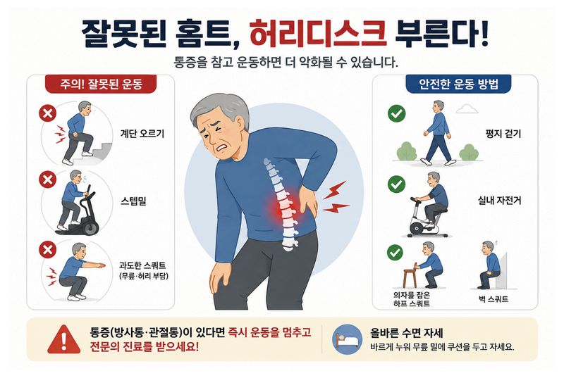 근손실 막으려다 디스크 터진다..노년층 위협하는 잘못된 '홈트'