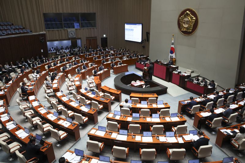 지난 25일 서울 여의도 국회에서 예산결산특별위원회 전체회의가 열리고 있다. 뉴시스