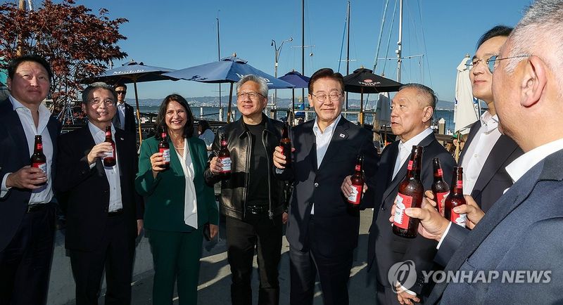 이재명 대통령, 글로벌 AI 리더 만찬 (출처=연합뉴스)
