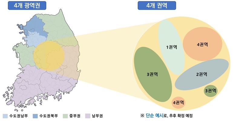 한국전력공사가 26일 공개한 산업용 지역 전기요금제 산정 결과. 수도권 남부는 현행 수준에서 최대 1원, 수도권 북부는 6~10원, 중부권은 10~15원, 남부권은 13~18원 수준의 산업용 전기요금 인하가 제시됐지만 제주는 적용 대상에서 제외됐다. /사진=한국전력공사 제공