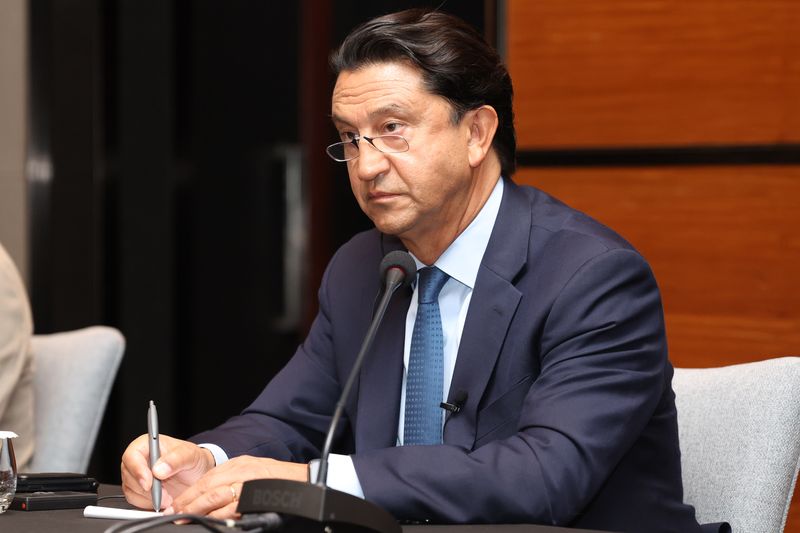 호세 무뇨스 현대자동차 대표이사 사장이 26일 서울 영등포구 콘래드호텔에서 열린 '2026 CEO 인베스터 데이' 이후 국내 기자단과 미디어 간담회를 하고 있다. 연합뉴스.
