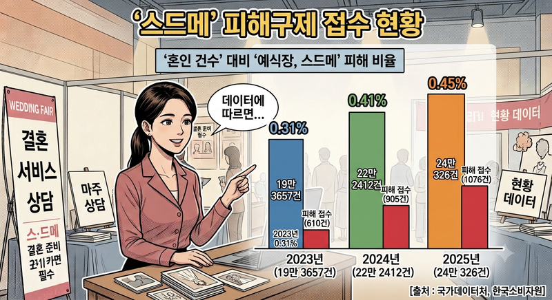 "웨딩드레스 사진 촬영은 금지, 신랑님이 그리세요"