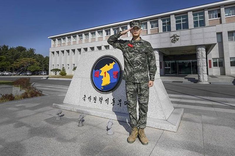 그룹 '샤이니' 민호. 해병대 인스타그램 캡처