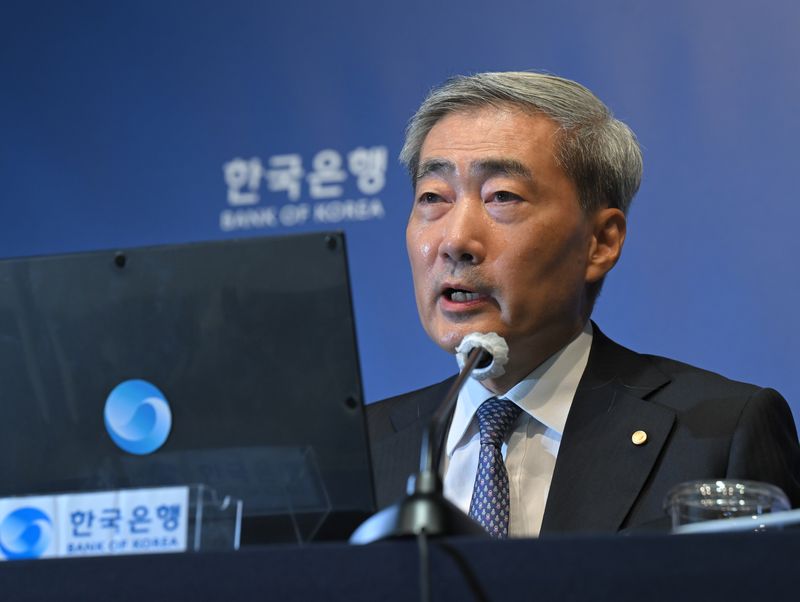 신현송 한국은행 총재가 27일 서울 중구 한국은행에서 열린 금융통화위원회 통화정책방향 간담회에서 발언하고 있다. 사진공동취재단