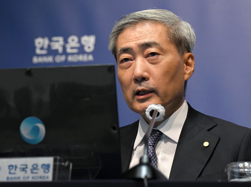 신현송 한국은행 총재가 지난 27일 서울 중구 한국은행에서 열린 금융통화위원회 통화정책방향 기자간담회에서 발언하고 있다. 사진공동취재단. 뉴스1