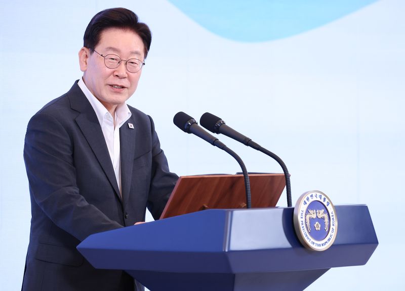 이재명 대통령이 28일 청와대에서 열린 청년 예산 언박싱 2027에서 발언하고 있다. (청와대통신사진기자단) 2026.8.28 ⓒ 뉴스1 허경 기자