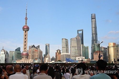 중국의 경제 수도인 상하이. 연합뉴스
