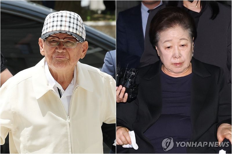 신천지 이만희 총회장(왼쪽)과 한학자 통일교 총재 (출처=연합뉴스)