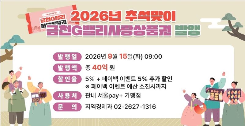 금천G밸리사랑상품권 발행 (출처=연합뉴스)