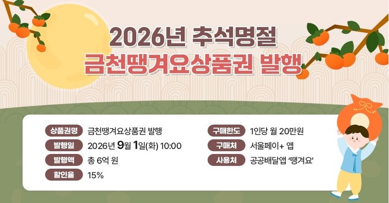 금천땡겨요상품권 발행 (출처=연합뉴스)