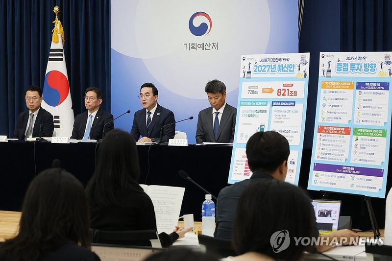 2027년 예산안 브리핑 (출처=연합뉴스)