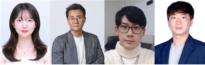 (왼쪽부터) 고려대 화공생명공학과 복지원 석사(공동제1저자), 조진한 교수(교신저자), 대구경북과학기술대학원(DGIST) 고용민 연구원(교신저자), 한양대 에너지바이오학과 김병현 교수(교신저자). 이외에도 고려대 안정연 박사후연구원, 한양대 박보근 박사과정, 조지아텍 남동현 박사후 연구원이 공동제1저자로 참여했다. (고려대 제공)
