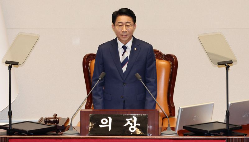 [서울=뉴시스] 고범준 기자 = 조정식 국회의장이 1일 서울 여의도 국회에서 열린 제439회 국회(정기회) 개회식에서 개회사를 하고 있다. 2026.09.01. bjko@newsis.com
