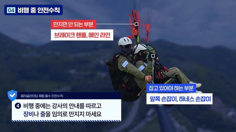 패러글라이딩 안전수칙. TS 제공