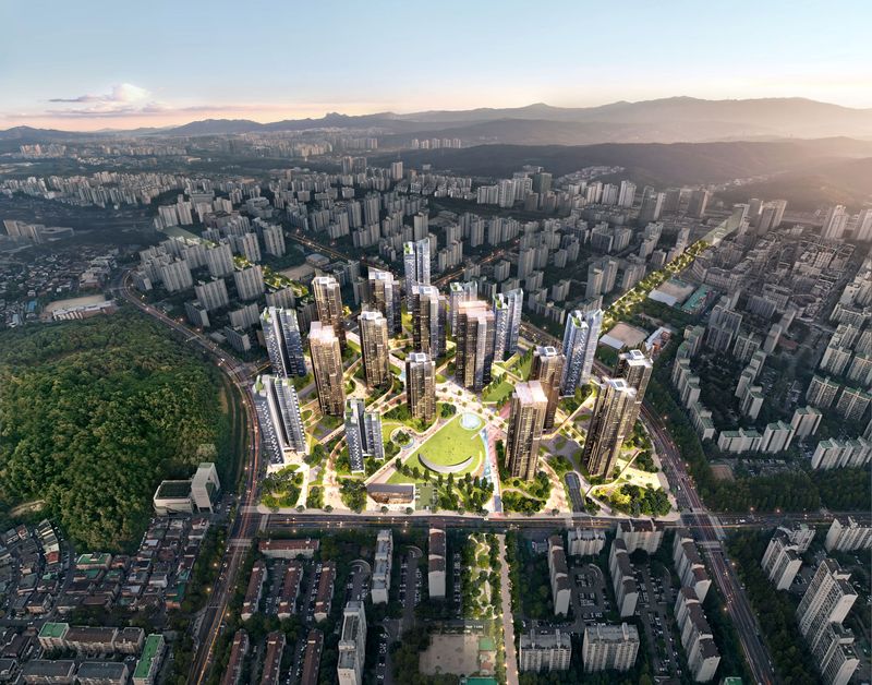 분당 한솔 1·2·3단지 조감도. 한국토지신탁 제공