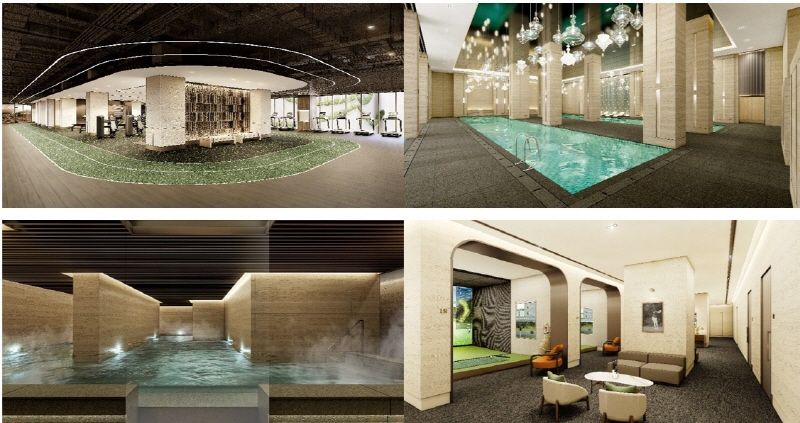콩코드 클럽 바이 조선 내부. 피트니스존과 수영장, MEN’S SPA & 사우나, 골프존을 운영한다. /사진=목동윤슬자이