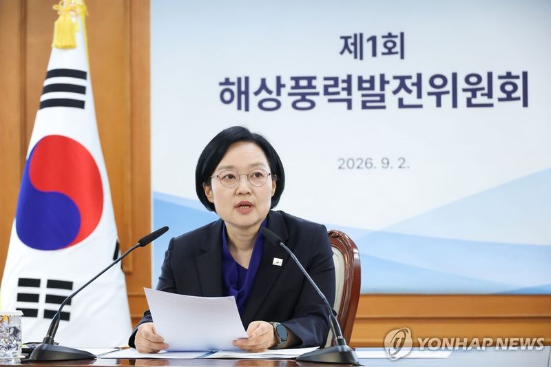 해상풍력발전위원회 1차 회의 발언하는 한성숙 국무총리 (출처=연합뉴스)