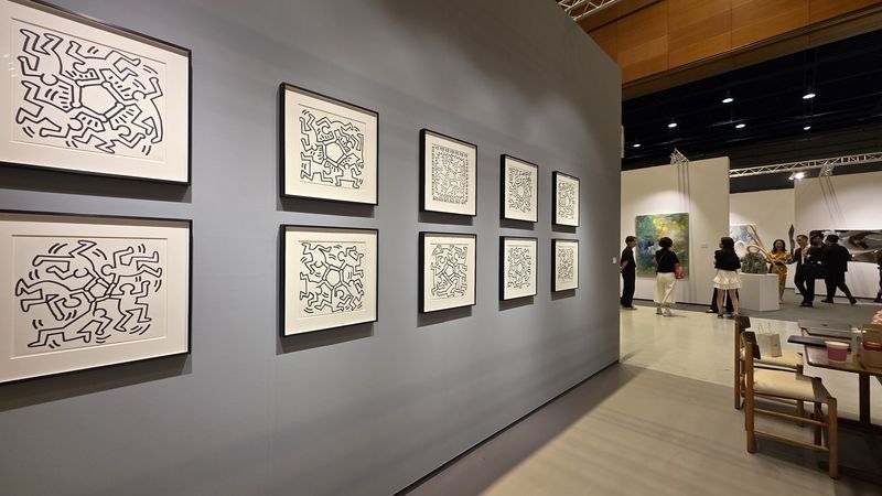 [사진=박현주 미술전문기자]글래드스톤에서 10점을 한꺼번에 판매한 키스해링 작품. 2026.09.02. hyun@newsis.com *재판매 및 DB 금지